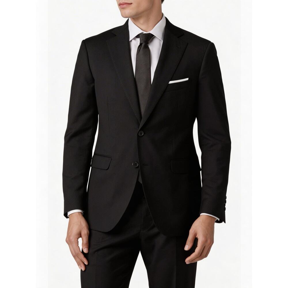 Alton Lane Blazer Sport Coat Mens 44R Black Tailored Fit 2 Button Lined - Picture 7 of 8